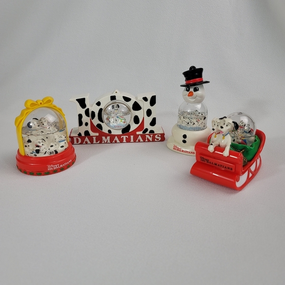 Set Of 4 Vtg 1996 Disney 101 Dalmatians Snow Domes - Picture 2 of 16